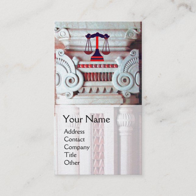 JUSTICE LEGICE,ATTORNEY Monogram Pearl Papper Visitkort (Framsida)