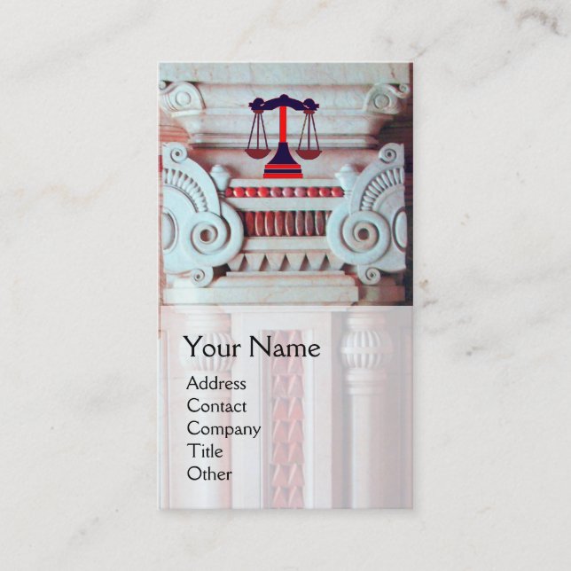 JUSTICE LEGICE,ATTORNEY Monogram Visitkort (Framsida)