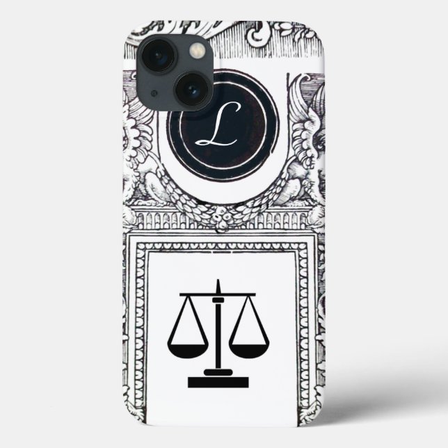 JUSTICE LEGICE, ATTORNEY Monogram White (Baksida)