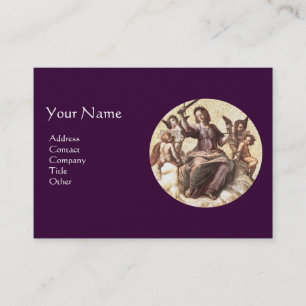 JUSTICE Monogram, Lila Pearl Papper Visitkort