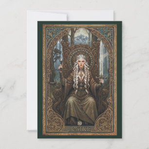 Justice Tarot Konst Platt Tackkort Tack Kort