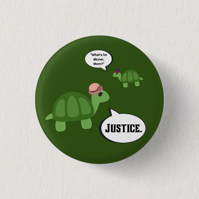 Justice Turtle Pin Knapp (Framsida)