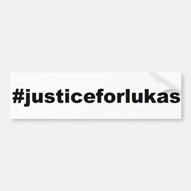 #justiceforlukas bildekal (Framsidan)