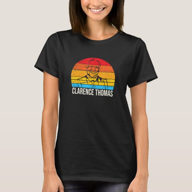 Justices Clarence Thomas Vintage T Shirt (Framsida)