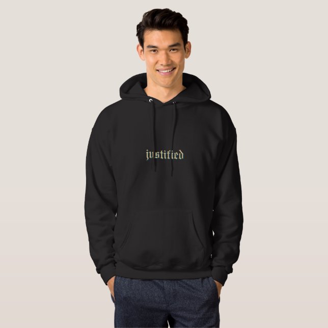 Justified Black Hoodie (Hel framsida)