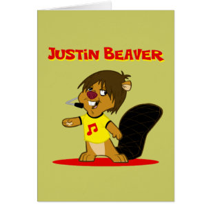 Justin bäver hälsningskort