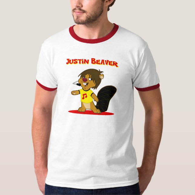 Justin bäver t shirt (Framsida)