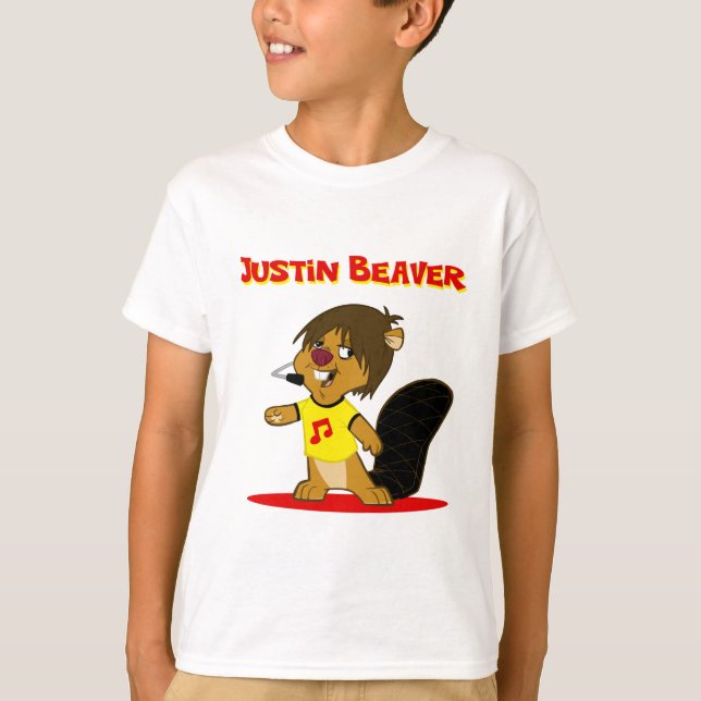 Justin bäver t-shirt (Framsida)