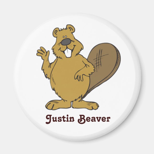 Justin Beaver Magnet (Framsidan)