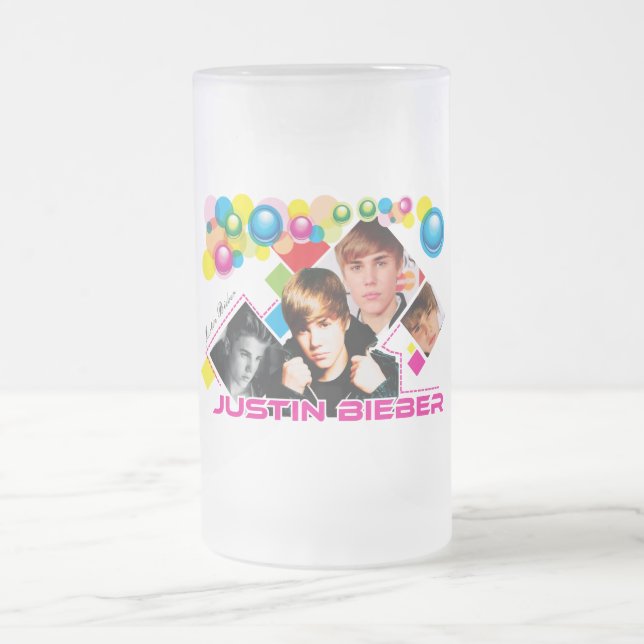Justin Bieber Ölas Frostat Ölglas (Center)