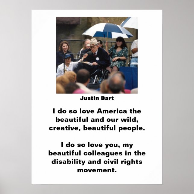 Justin Dart Quote 1 Poster (Framsidan)