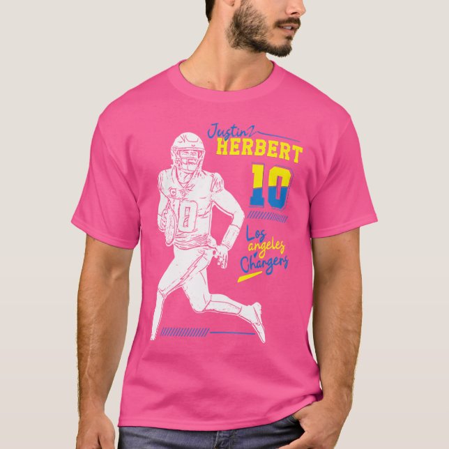 Justin Herbert Los Angeles Chargers T Shirt (Framsida)