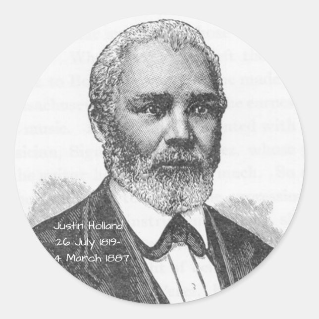 Justin Holland Runt Klistermärke (Framsida)