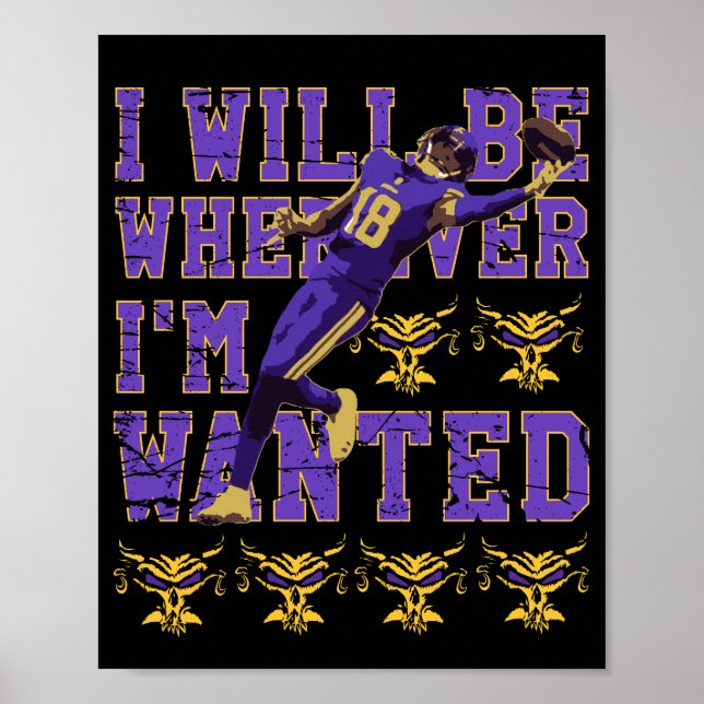 Justin Jefferson Poster (Framsidan)