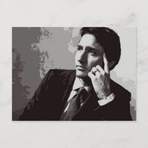 Justin Trudeau 2015 stylized Vykort