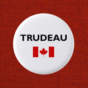 Justin Trudeau Canada Canadian Flagga Light-Färg Knapp