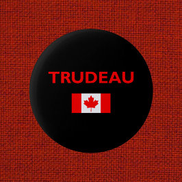 Justin Trudeau Canada Canadian Flagga Mörk Knapp