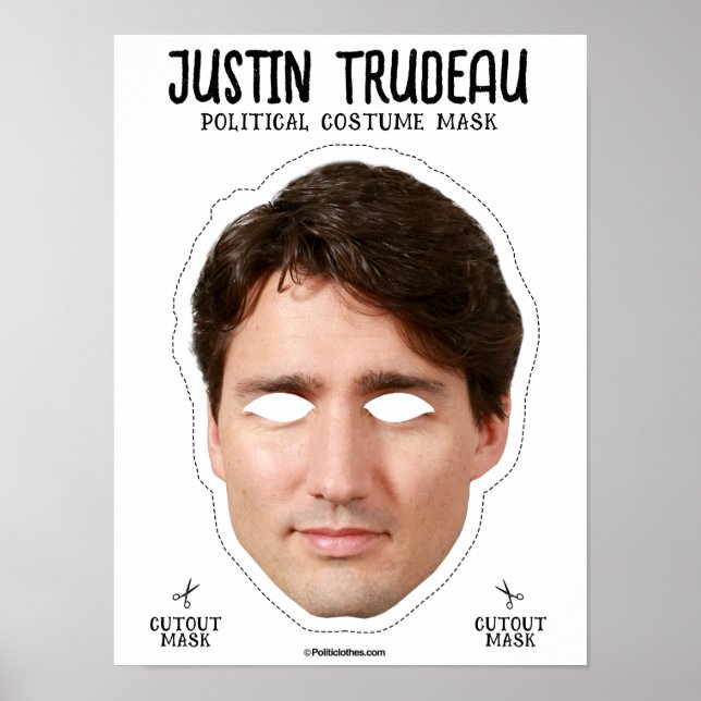 Justin Trudeau Costume Mask Poster (Framsidan)