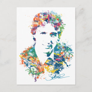Justin Trudeau Digital Art Vykort