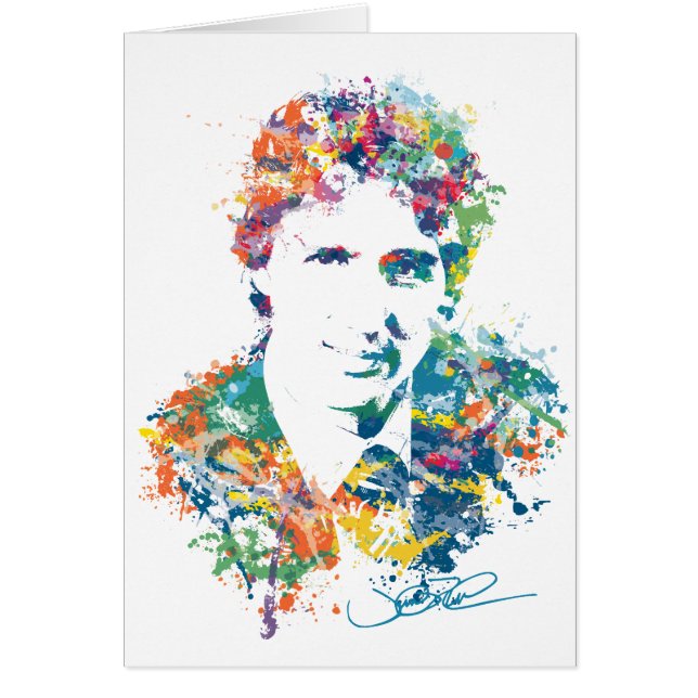 Justin Trudeau Digital konst Hälsningskort (Framsidan)