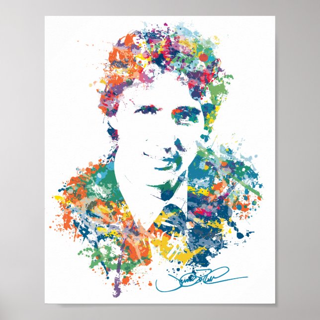 Justin Trudeau Digital konst Poster (Framsidan)