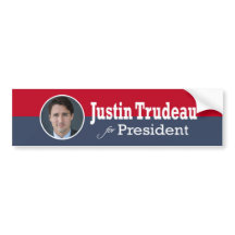 Justin Trudeau för presidentbildekal