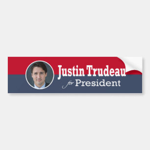 Justin Trudeau för presidentbildekal Bildekal