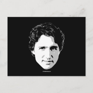 Justin Trudeau Head of Hair -.png Vykort