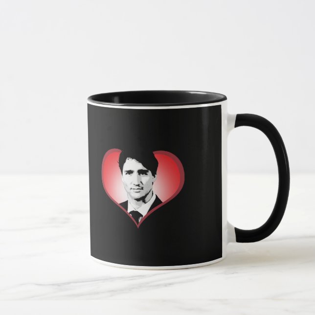 Justin Trudeau hjärta - .png Mugg (Höger)