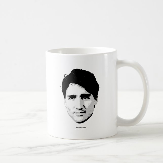 Justin Trudeau huvud av premiärministern - .png Kaffemugg (Höger)