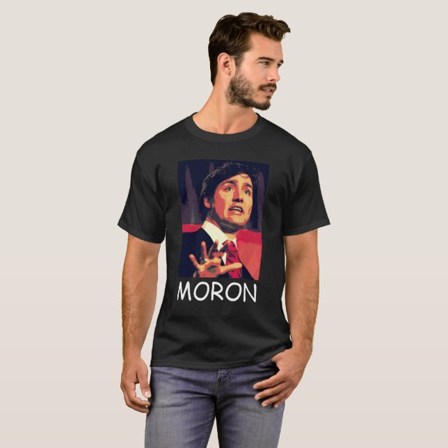 Justin Trudeau - idiot Tee Shirt (Hel framsida)