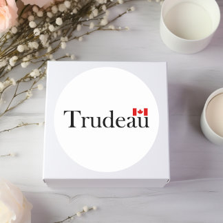 Justin Trudeau Officiell Canadian Flagga Light-Fär Runt Klistermärke