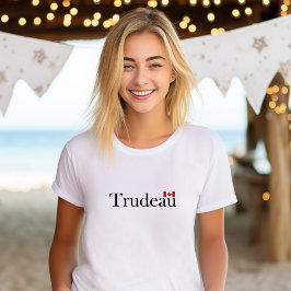 Justin Trudeau Officiell Canadian Flagga Light-Fär T Shirt