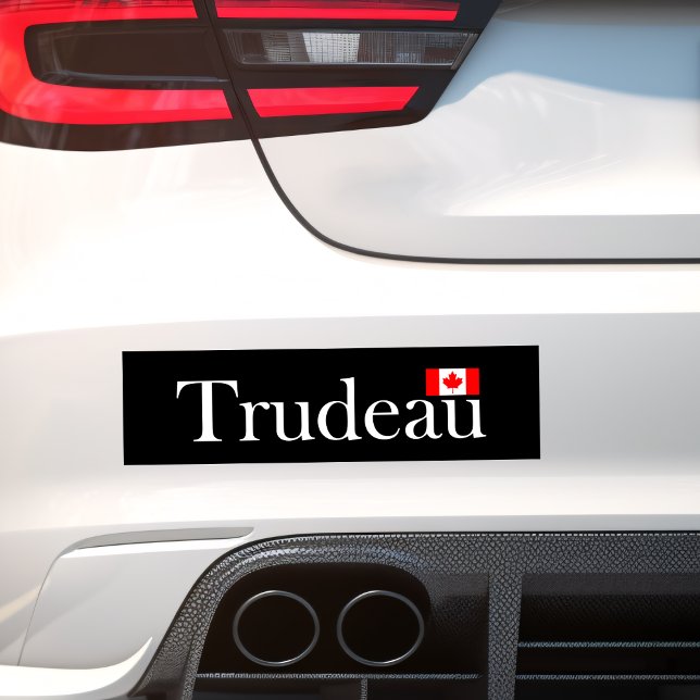 Justin Trudeau Officiell Canadian Flagga Mörk Färg Bildekal (Skapare uppladdad)