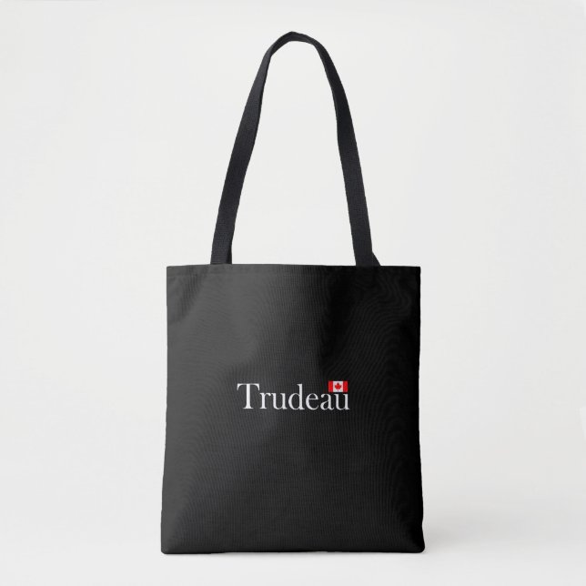 Justin Trudeau Officiell Canadian Flagga Mörk Färg Tygkasse (Framsida)