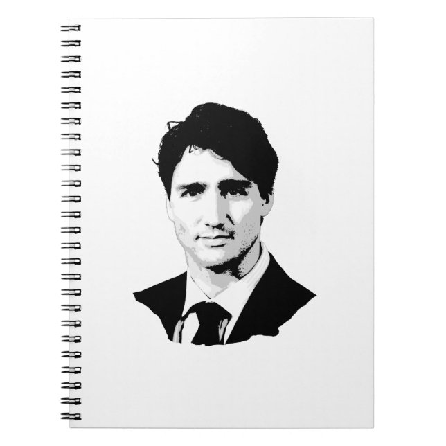 Justin Trudeau porträtt Anteckningsbok (Framsidan)