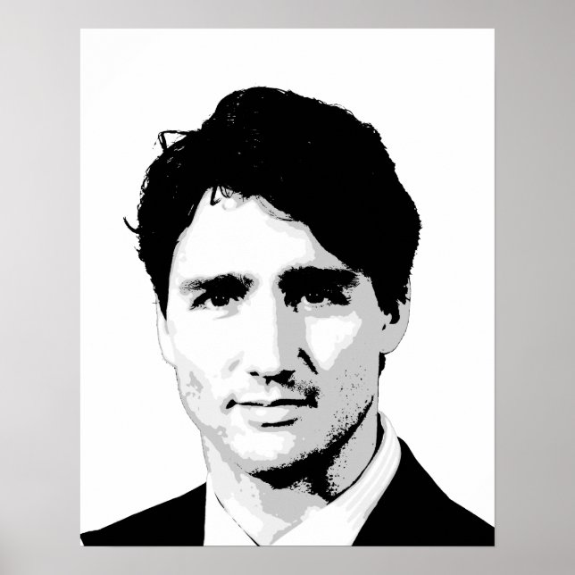 Justin Trudeau Porträtt Poster (Framsidan)