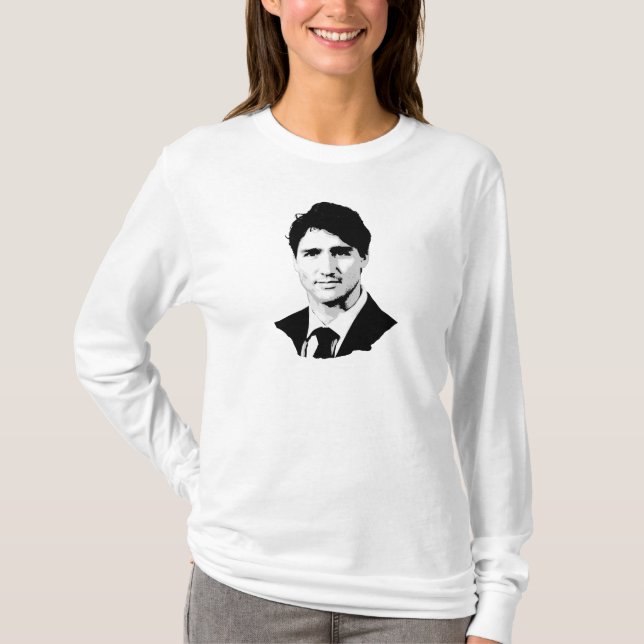 Justin Trudeau porträtt T-shirt (Framsida)