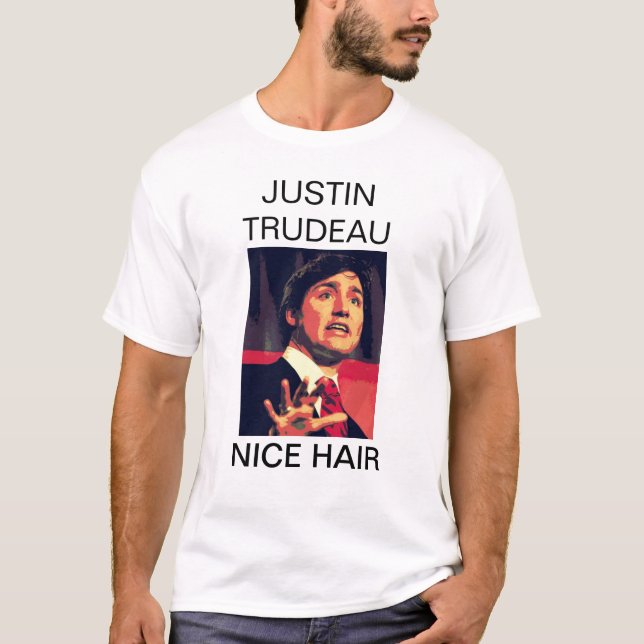 Justin Trudeau - trevligt hår T Shirt (Framsida)