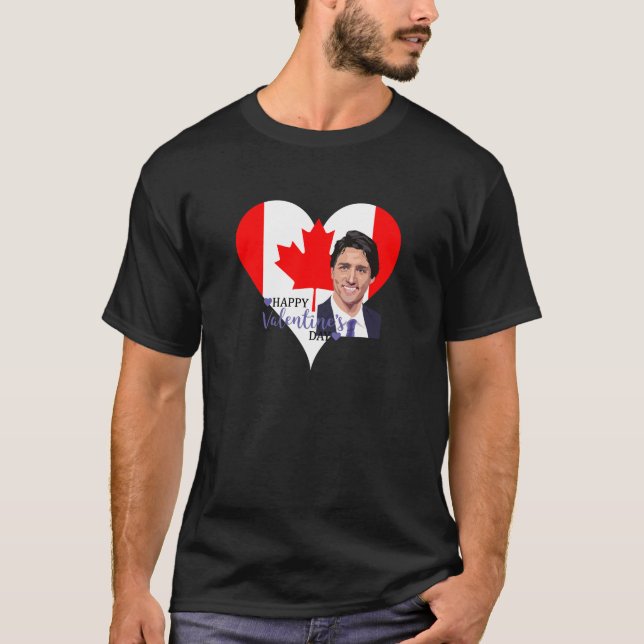 Justin trudeau valentine tee shirt (Framsida)