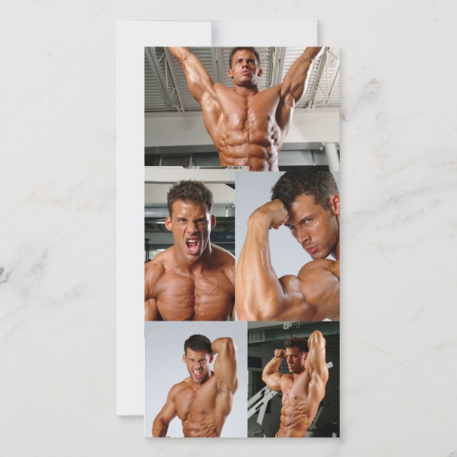Justin Woltering BodyBuilder Fläkt-fotokort (Framsida)