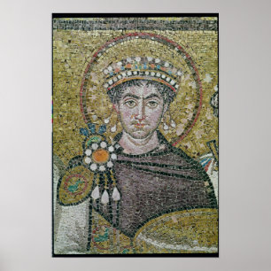 Justinian I c.547 ANNONS för kejsare Poster