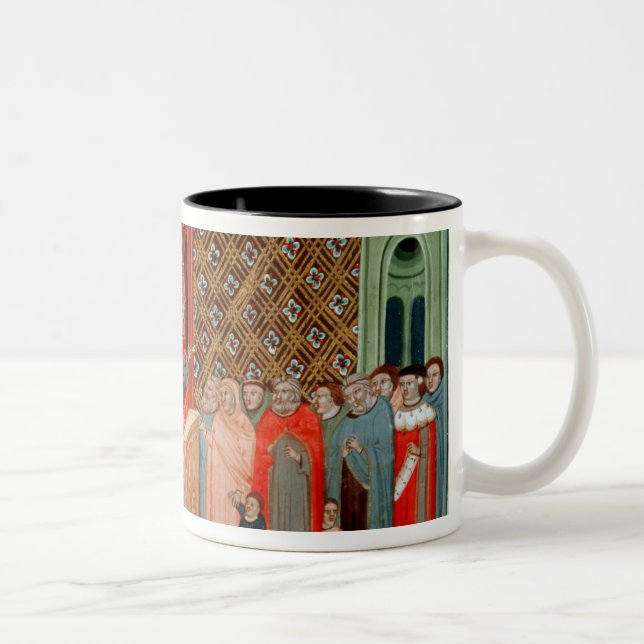 Justinian kejsare och hans domstol Två-Tonad mugg (Höger)