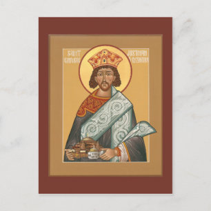 Justiniansk kejsare av Byzantium Prayer Card Vykort