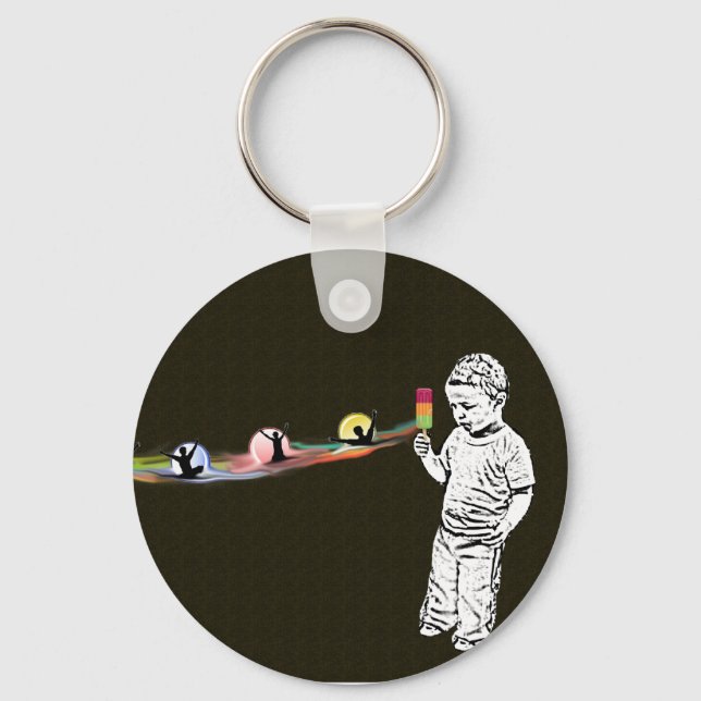 Justin's Popsicle Rainbow Keychain Nyckelring (Framsida)