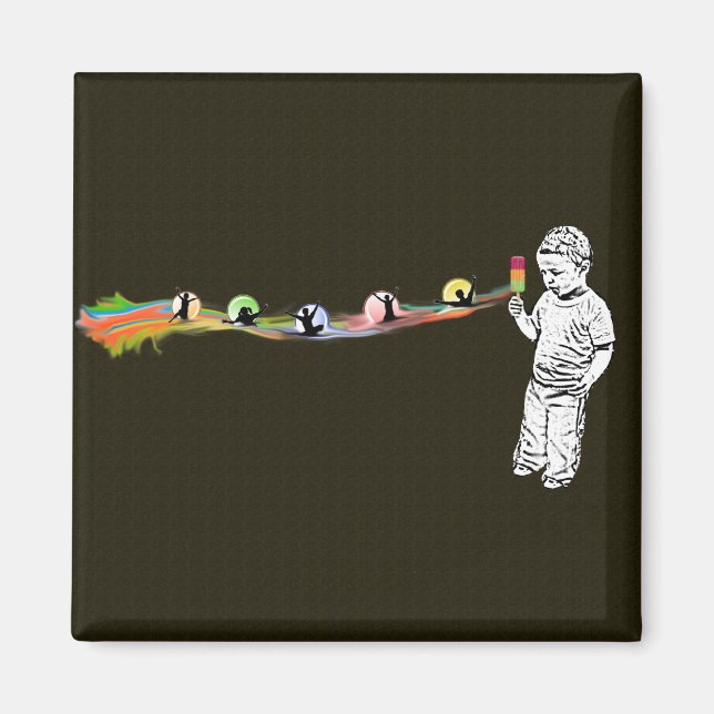 Justin's Popsicle Rainbow Magnet (Framsidan)