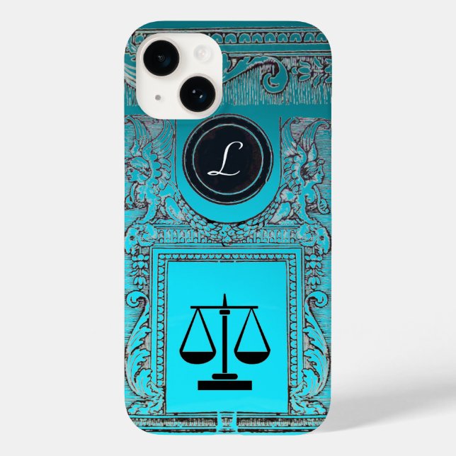 JUSTIS JURIDISKA BYRÅN, ATTORNEY Monogram Teal Blu (Baksida)