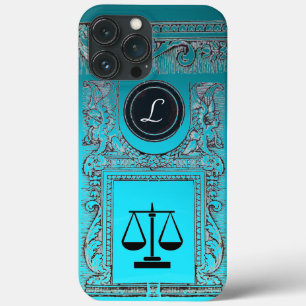 JUSTIS JURIDISKA BYRÅN, ATTORNEY Monogram Teal Blu