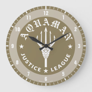 Justitieförbundet  Aquaman Retro Trident Emblem Stor Klocka