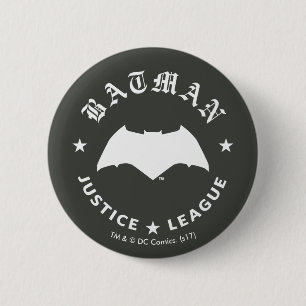 Justitieförbundet Batman Retro Fladdermus Emblem Knapp